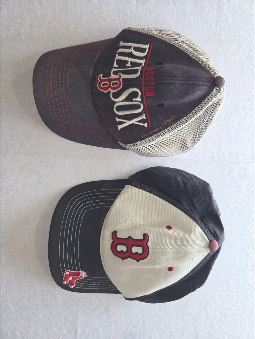 Vintage MLB Boston Red Soxs  Baseball Caps Worn Thrashed HB1
